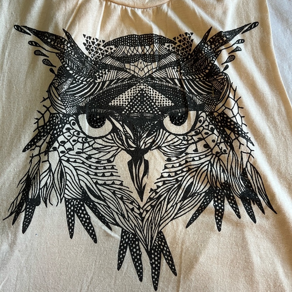 Wet Seal Owl Sexy Back Tank Large